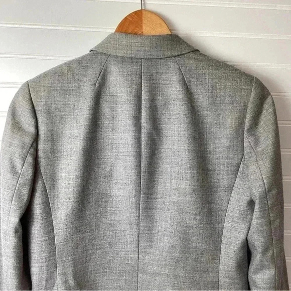 J Crew Womens Wool Notched Collar Button Up Jacket Blazer Light Gray Size - Picture 5 of 10